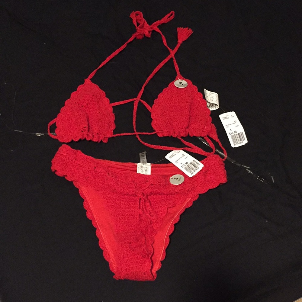 Red Crochet Bikini